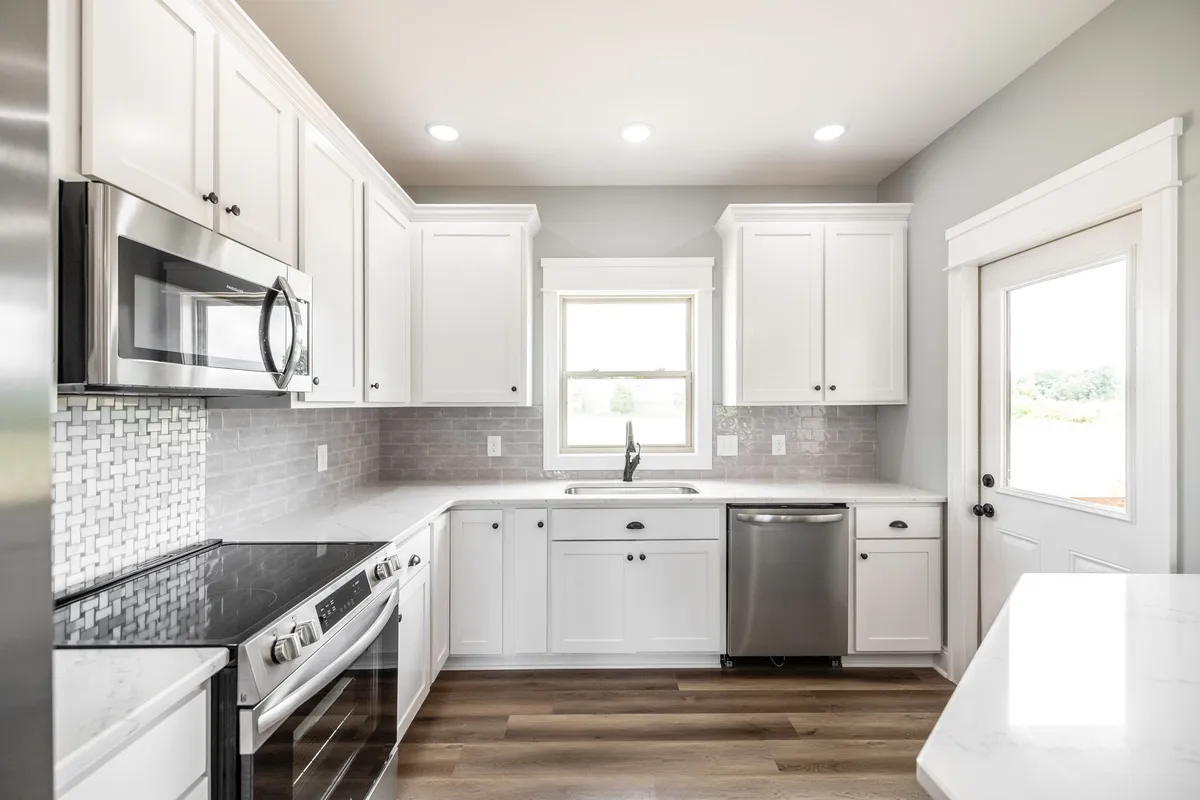 Kitchen with a stainless range and center island at 1200 Vickie Ln